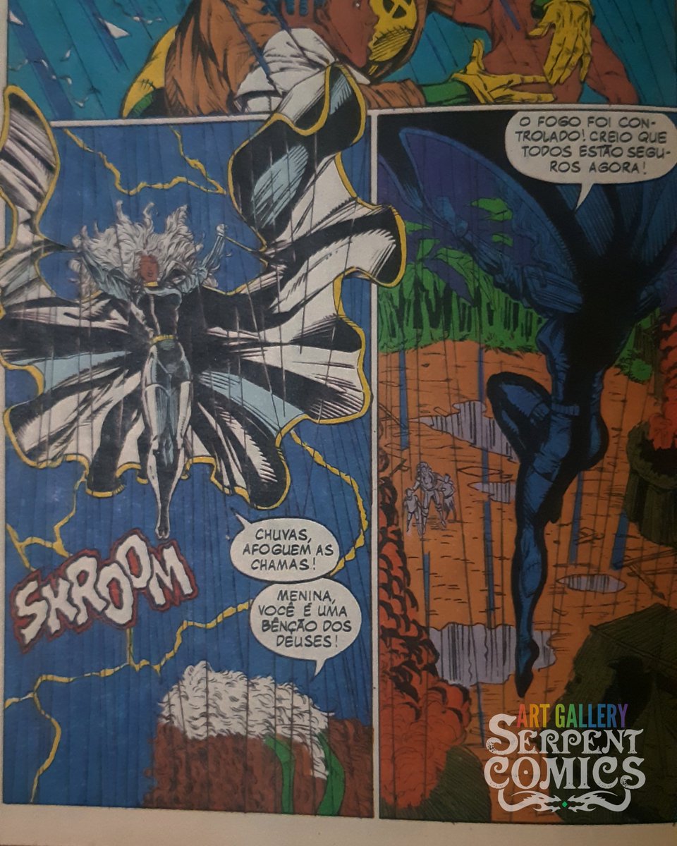 OsFabulososXMen's tweet photo. Ororo, deusa das tempestades!  ⚡⛈⚡

#XMen #vampira #rogue #storm #tempestade #xmen20 #Marvel #MarvelsAvengers #comic #gibi #arte #art #SerpentComics https://t.co/i1UWpiWW0L