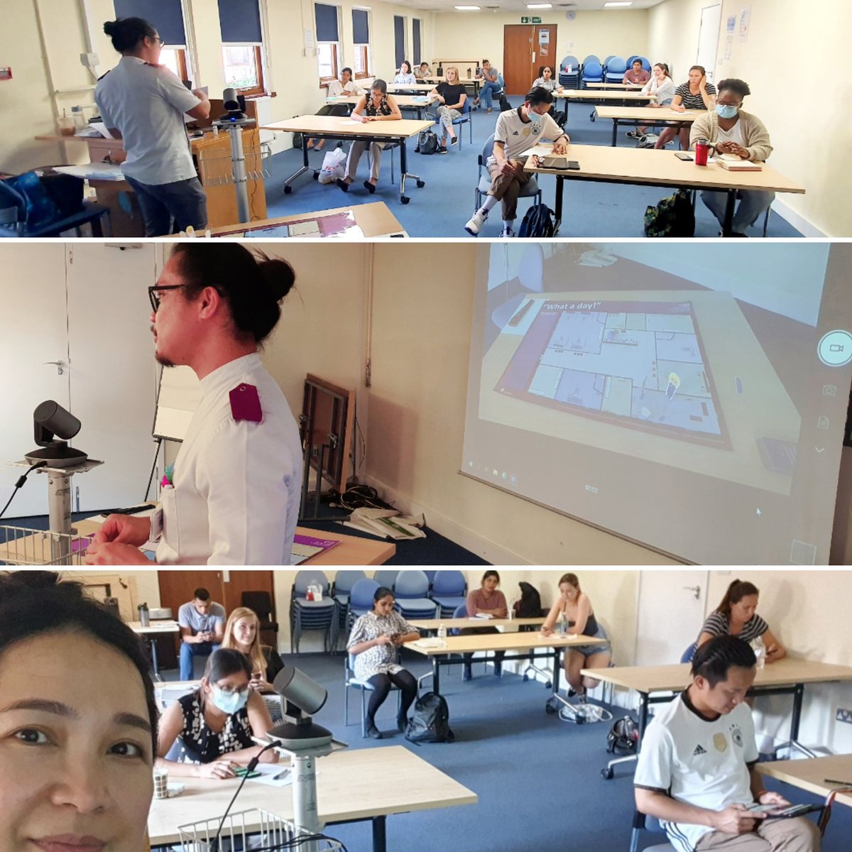 Voice_Jean's tweet photo. This was our socially distanced (Preceptorship) LINKS study day. New ways, new normal. @RoyalSurrey @PracticeDevelopment @RS_Nurses https://t.co/CmruhUYHXU