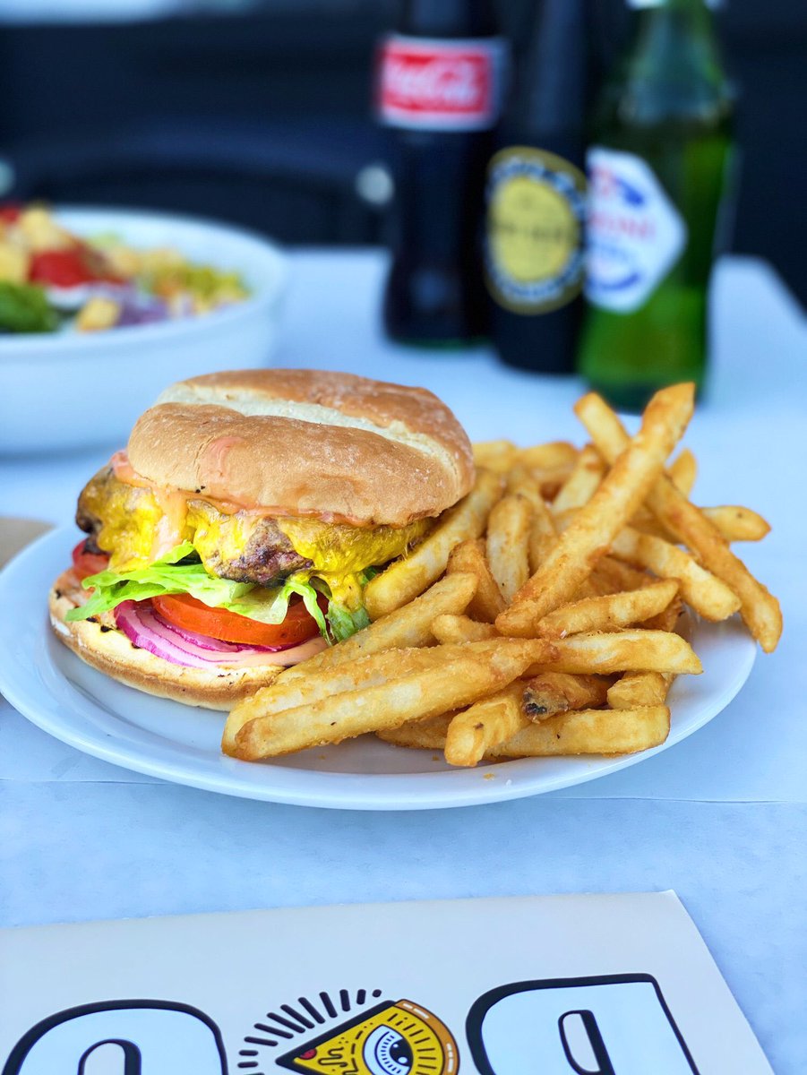 choosedough's tweet photo. Have you heard the news? we now serve burgers! 🍔 Come in and try our amazing sunset burger while dining on the sunset strip 🌅 https://t.co/lIaa4eoexp