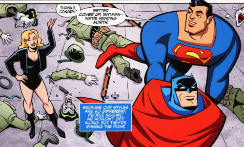 superman flying off w batman wrapped up in his cape like a burrito is so funny to me omfg 