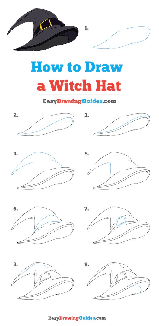 Easy Drawing Guides On Twitter Witch Hat Drawing Lesson Free Online Drawing Tutorial For Kids Get The Free Printable Step By Step Drawing Instructions On Https T Co Bc9dqkkvk0 Witch Hat Learntodraw Artproject Https T Co Prun49wuo4