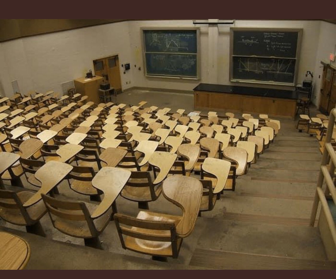 So apparently today is  #lefthanded day. Saw a picture that made me think of my own experiences in school. Once these desks popped into my world, I recognized that I, being a lefty, was different. (A thread)