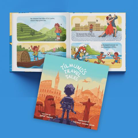 Join Tilmund as he visits wonderful faraway places, learning so much along the way. Our new book features fun illustrations of landmarks and cultures from 15 different countries: ow.ly/Yppo50AUGEZ #book #children #bengali #bangla #kids #homeschool #learn #school
