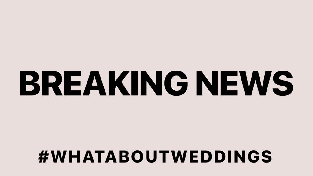 We're hearing tonight from sources that tomorrow, the PM will announce that wedding receptions for 30 people CAN restart from Saturday 15th. We're looking forward to formal confirmation tomorrow but this feels like a win tonight. Don't let us down <a href="/BorisJohnson/">Boris Johnson</a> #whataboutweddings