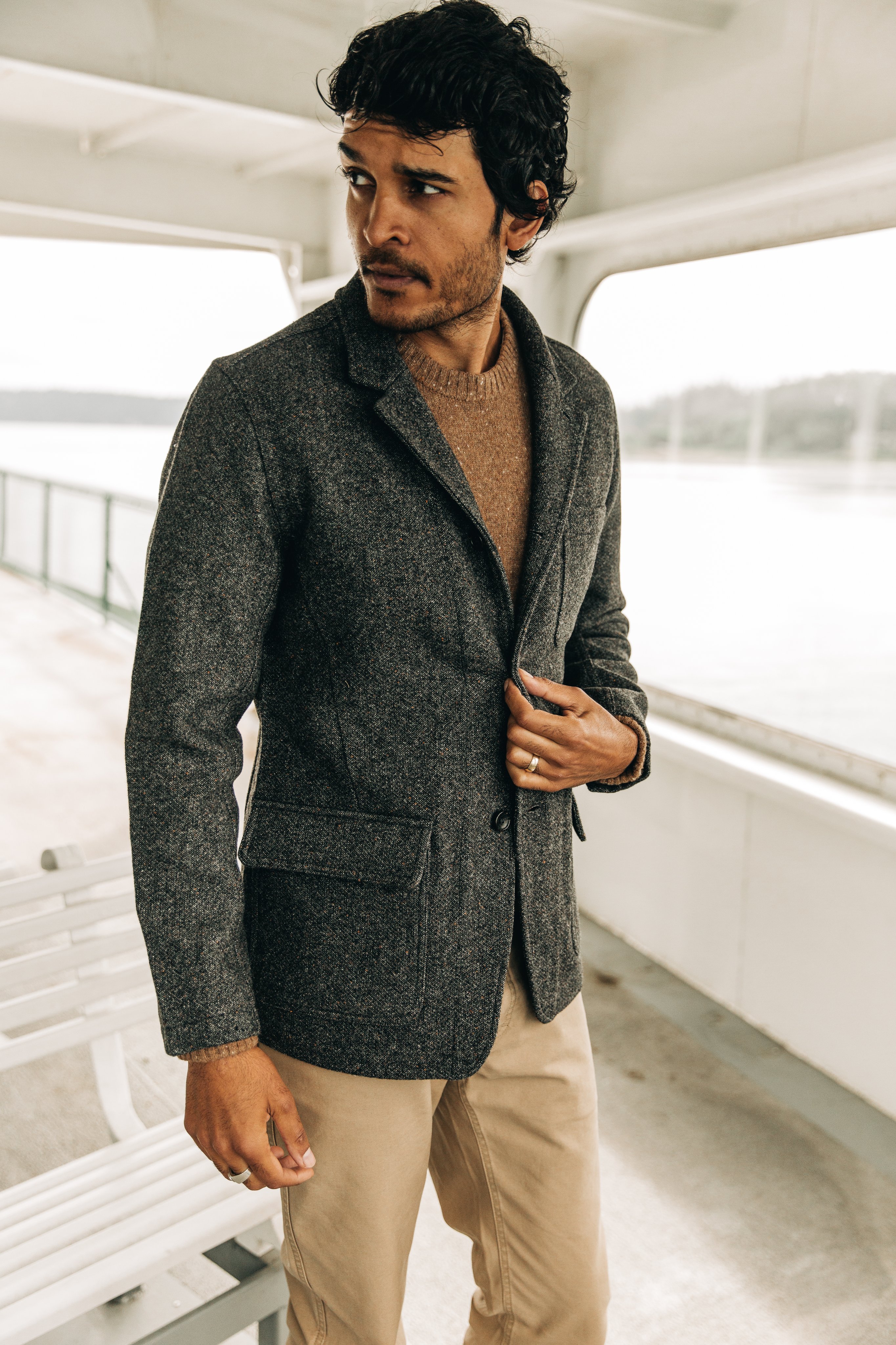 Taylor top stitch blazer