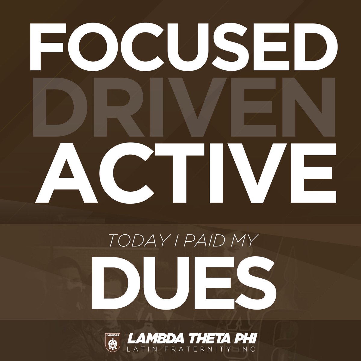 Lambdas are Focused. Lambdas are Driven. This fiscal year will be different for all brothers due to the pandemic. We encourage our brothers to continue being Active this year and assist our organization during these times. Let us move Lambda forward! #Lambdas #ActiveLambda #ΛΘΦ