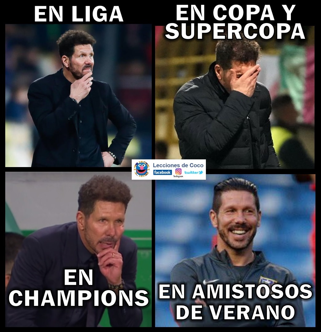 CocoLecciones's tweet photo. Os resumo la temporada del Atleti con las caras del Cholo https://t.co/mHCF6CV5KX