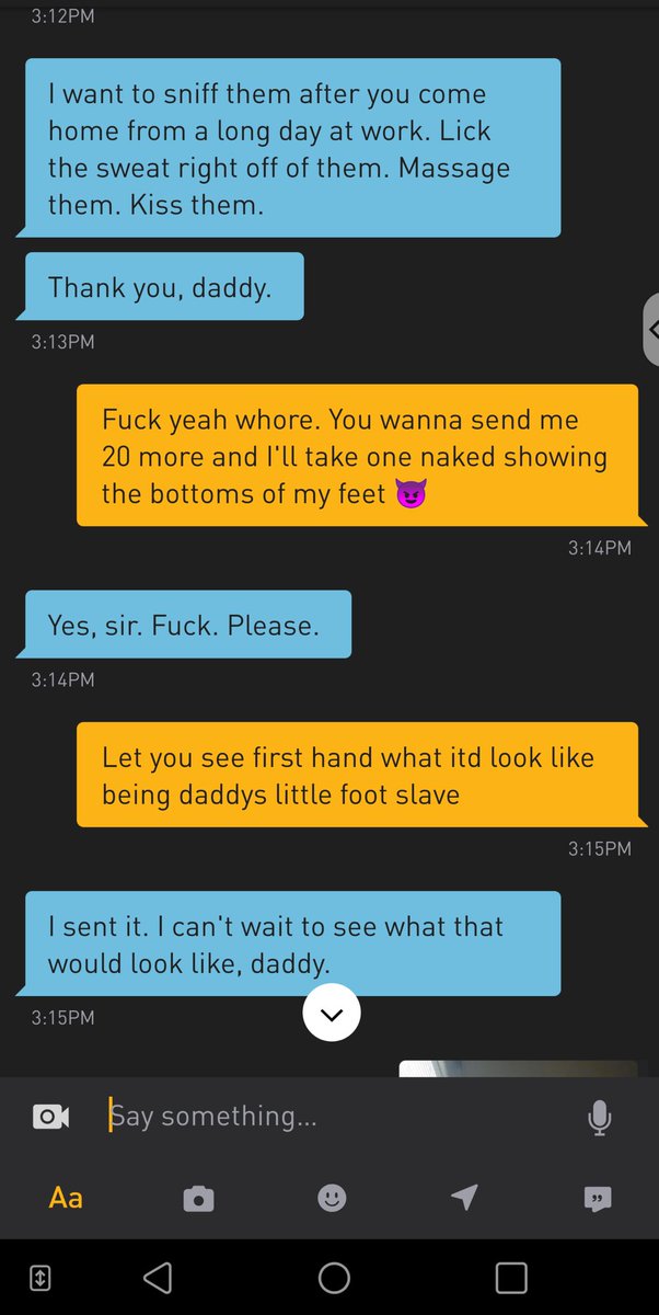 WolfDaddyXXX's tweet photo. Had this sub on grindr pay me to show off Daddy's musky feet and allow him to cum. 20 retweets and I'll post the videos of him cumming and fingering the load into his hole.
#Findom #DaddyPup #DaddyPupXXX #Submissive #Dom #DomDaddy #SubmissiveSon #CummyHole #Jerkoff #ReadyForDad https://t.co/5hZ7DnS0i9