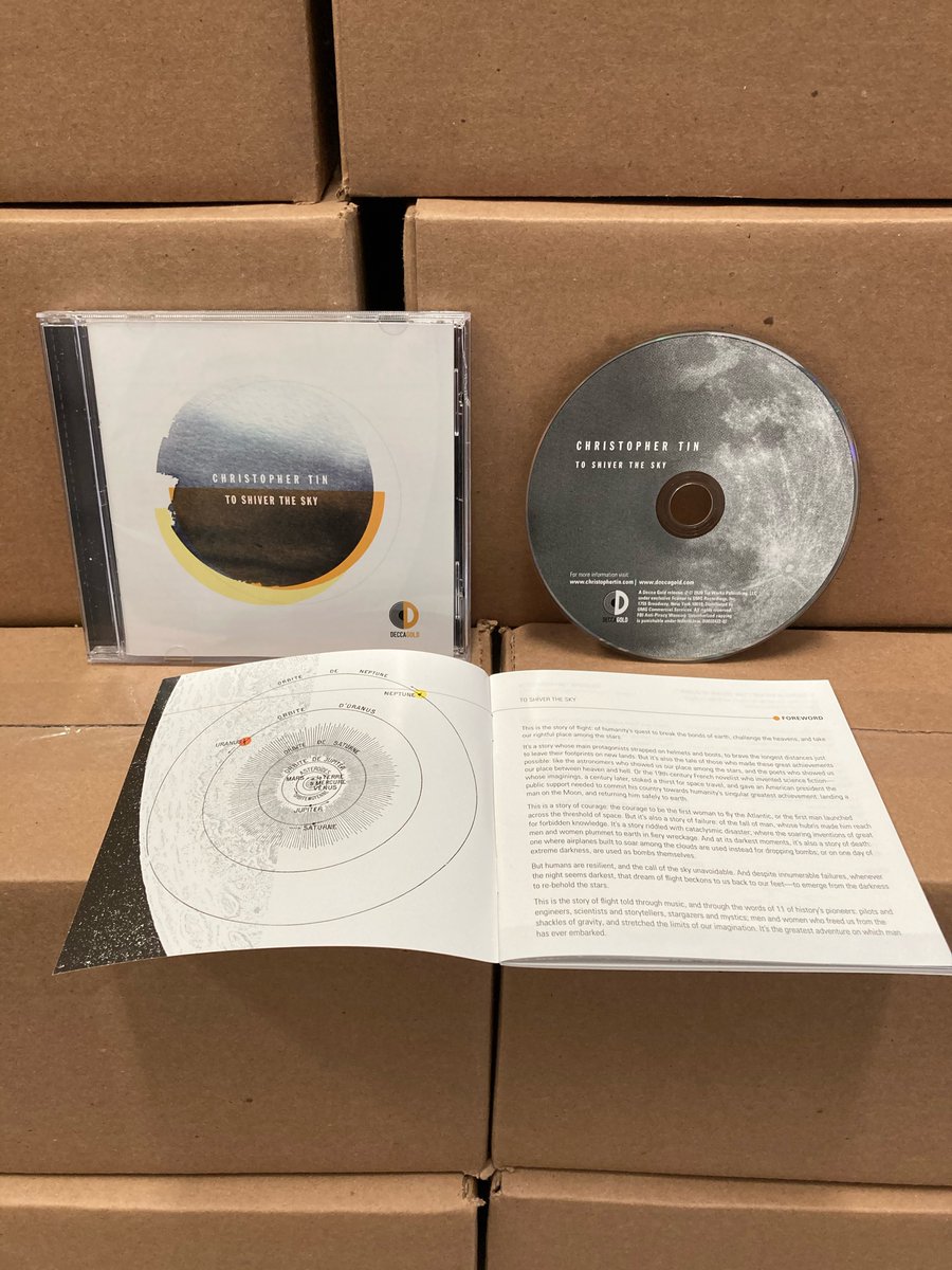 CDs are here!  Over 2000 CDs arrived for fulfillment to our the Kickstarter backers.  We’ll be shipping next week when the album releases on August 21.

Gotta say, it’s fun seeing my name next to the word ‘Decca’.  #lifegoals