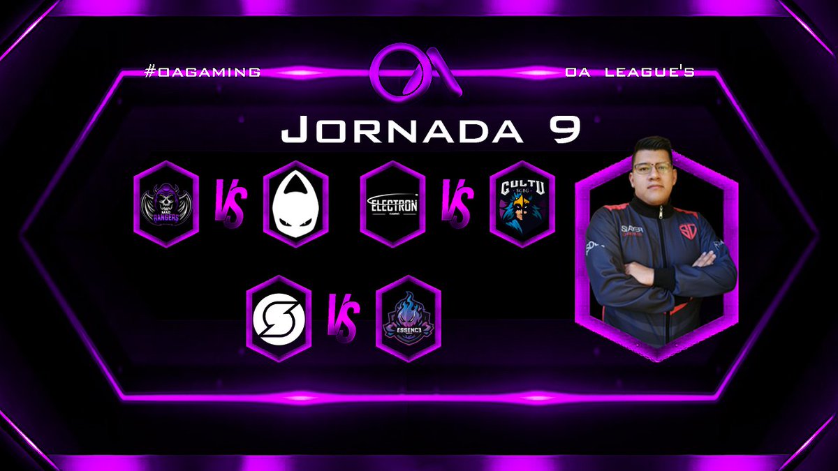 OACompetitions's tweet photo. ¡Jornada 9 en su día 2!🤟

Grandes partidos se avecinan, ¡acompañanos a guardar las gemas!🔥

Acompañanos en https://t.co/8Cnm8Bp8u4 💪

@madrangersgg vs @x6tence_mx 
@ElectronGG vs @CultuBGBG 
@SixGamingCR vs @EssenceMexico 

#OAGaming🐙 https://t.co/f0Z7RY4cfN