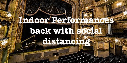  NewsIndoor Performances with socially distanced audiences will be permitted from this weekendAnother important step on the recovery of the arts, helped by our £1.57bn rescue packageThis Government is  #HereForCulture  @ace_national