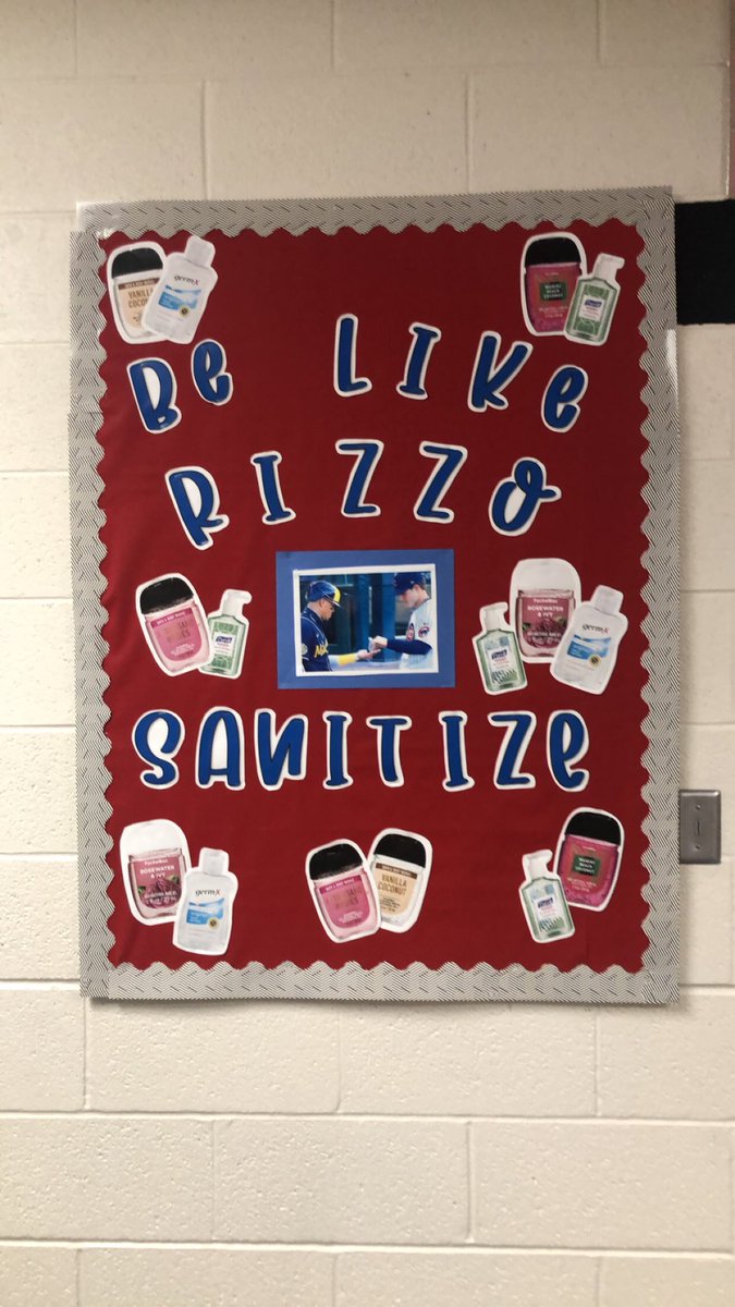 Thank you <a href="/ARizzo44/">Anthony Rizzo</a> for some back to school inspiration. #sanitize This year will certainly be like no other but we’re excited to welcome back our students on Monday! #sd113A #OQFamily