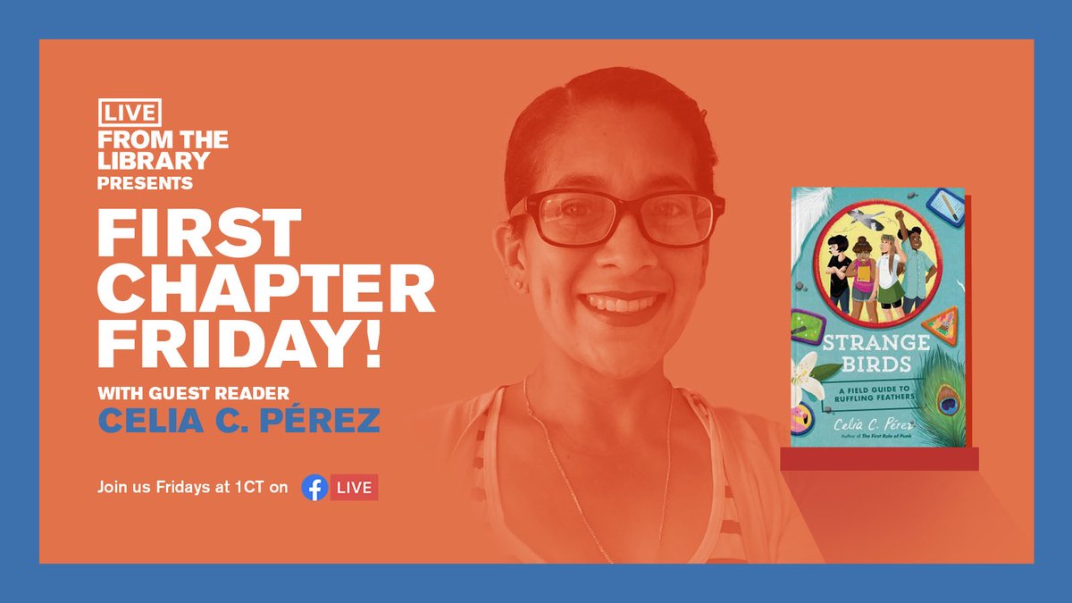 chipublib's tweet photo. Join CHICAGOAN and incredible middle grade author @CeliaCPerez as she reads from her book Strange Birds. This is a story of small revolutions and the way that even small people can make big impacts! Join us at 1 PM on Facebook for her reading. 😁😁 https://t.co/T94LBK52fu