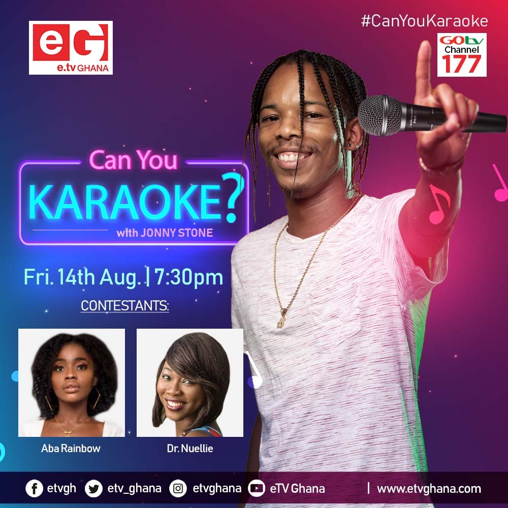 Join our contestants tomorrow on can you karaoke and have a great time
#CanYoukaraoke
<a href="/JonnyStone_/">Jonny</a> 
<a href="/etvghana/">e.TV Ghana</a>