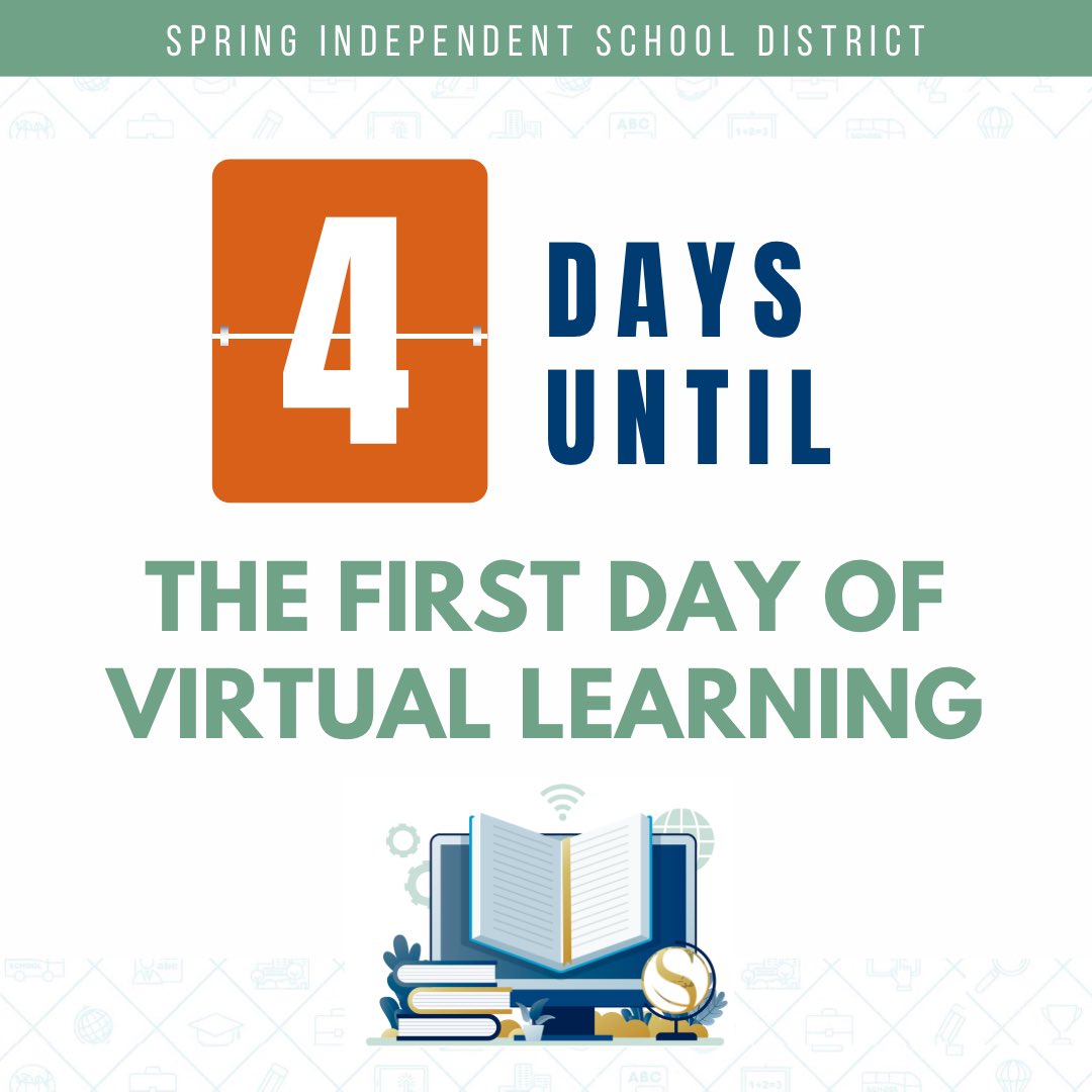 SpringISD's tweet image. Spring ISD students will be returning to school virtually this year on Aug. 17 as part of a plan to keep students and staff safe from COVID-19 by spending at least the first four weeks learning from home.  Read more: bit.ly/30R8Eru