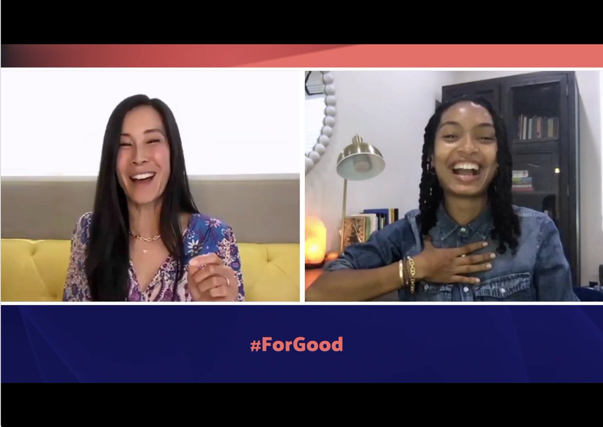 pbwc's tweet photo. Actress and activist @YaraShahidi reacts as she learns Oprah said she, "...wants to be alive to see you become President." @Oprah @lisaling #ForGood #PBWC #PBWC2020 https://t.co/Nv7BqccWmB