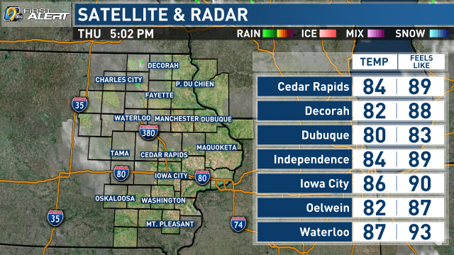 KCRG_FirstAlert's tweet photo. Your current conditions and radar this hour. https://t.co/RySxLlz16e