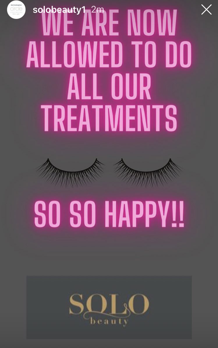 SoloBeauty1's tweet photo. Beauty is fully back ....  

Book now from Saturday   

#dermalogica #skin #facials #lashes #brows https://t.co/yeE6ZhghDg