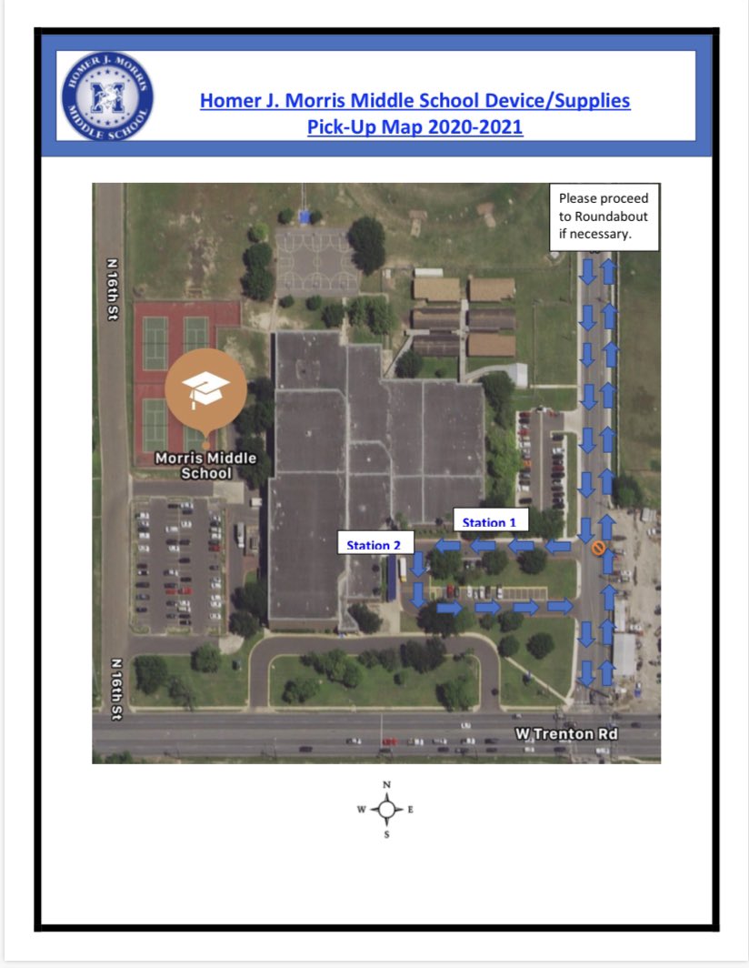 stallions045's tweet photo. A friendly reminder that Morris MS will have their first Device/Supplies curbside pick up tomorrow for 6th grade students letters A-M from 8am- 5pm! Donโt forget to bring your IPad and refer to the email sent today for more information!๐๐
#MorrisPride
#DistrictOfChampions https://t.co/mdPkpgDfMJ