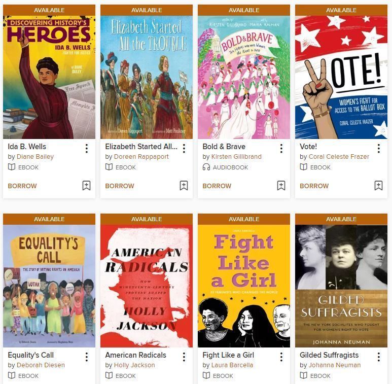 EdmondsLibrary's tweet photo. August 28th will be the Centennial Celebration of the 19th Amendment! 
Let's celebrate 100 years of women's right to vote with some excellent books about suffragettes and the fight for the right to vote! #vote #women #suffrage #history #books #edmonds #library https://t.co/eAKxfgWZxM