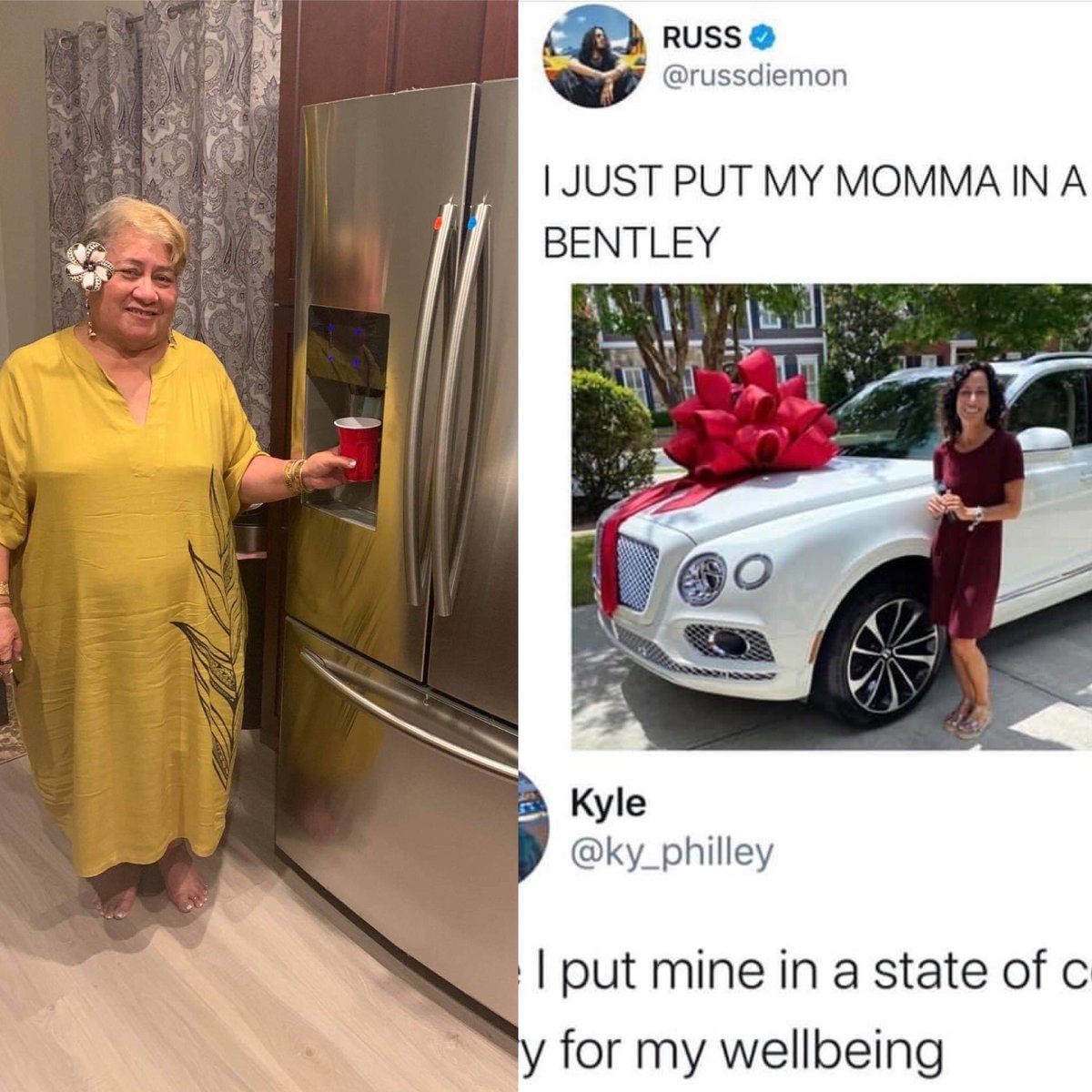 jpaleaae's tweet image. I just bought my momma a French door fridge💋