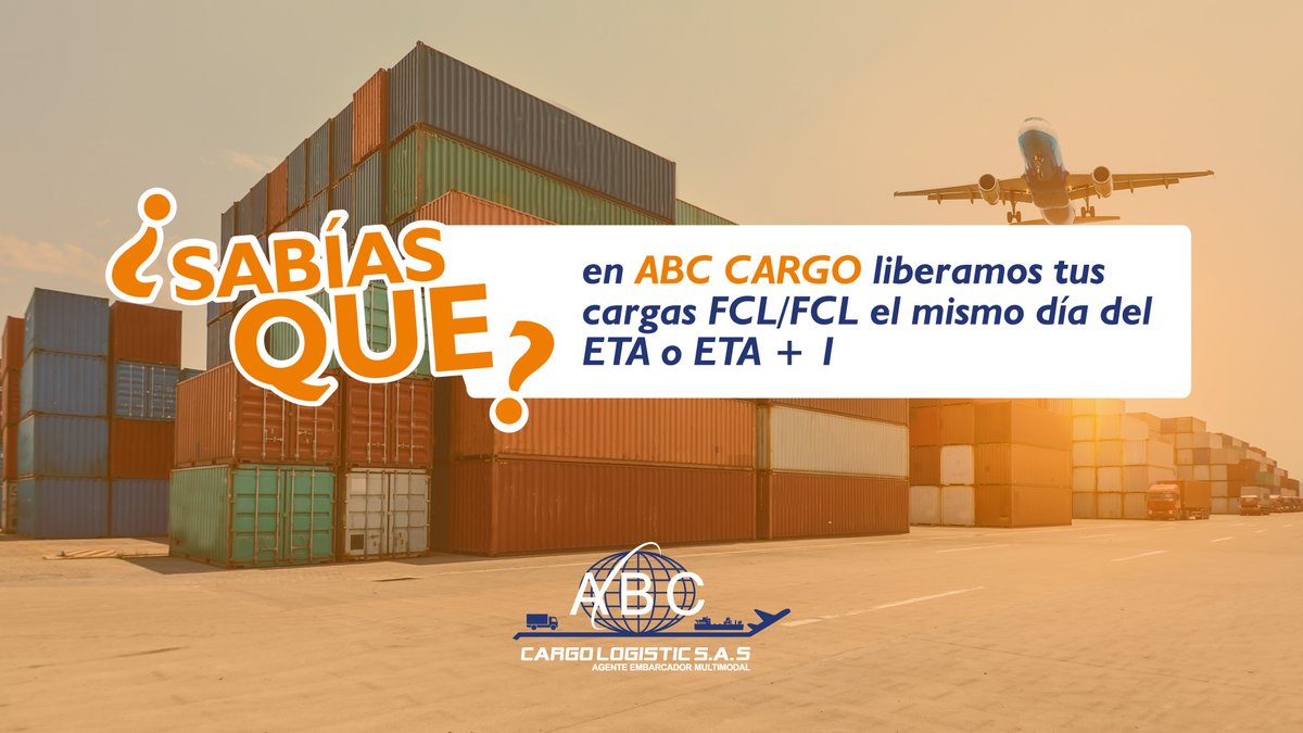 ABC_CargoLog's tweet photo. Somos un operador de Soluciones Integrales en Logística Internacional y nuestro principal objetivo es suplir todas las necesidades de nuestros clientes dentro de la cadena de abastecimiento de servicios logísticos integrados. https://t.co/0rKmiWrEdS