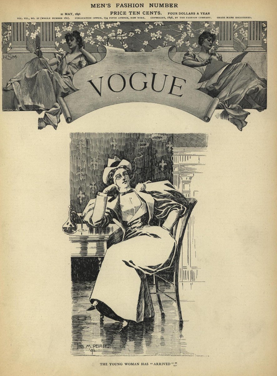 I think this might be my favourite early  @voguemagazine cover...- 21 May 1896.