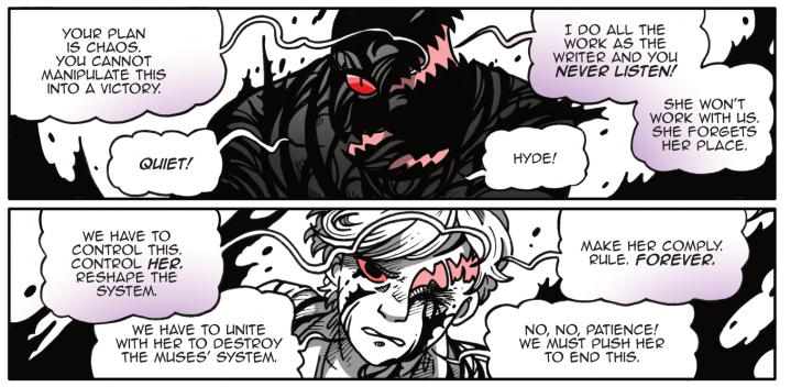 New Namesake update. 
Wrestle your inner demons for dominance.
#fairytales #namesakecomic #hiveworks
☆Comic ☆-- https://t.co/rJ0sFNn2GZ                                      
☆Patreon☆ -- https://t.co/lWLa2Pc34Q 