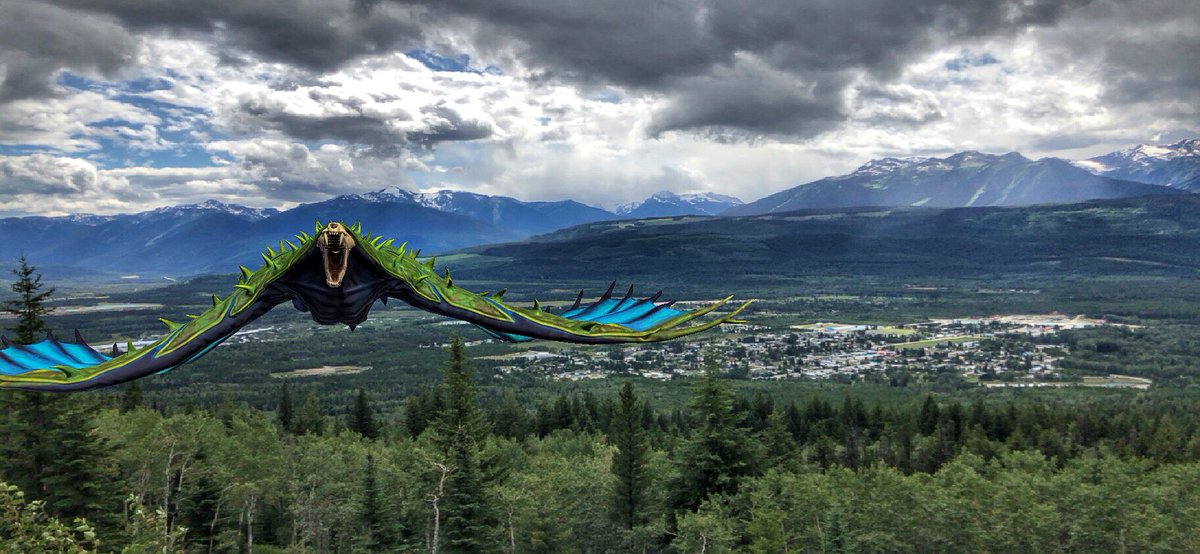 ShadeOfOpal's tweet photo. Swooping over the mountains!#wizardsunite #ARphotos @NianticLabs @HPWizardsUnite https://t.co/bN45Iu9dWm