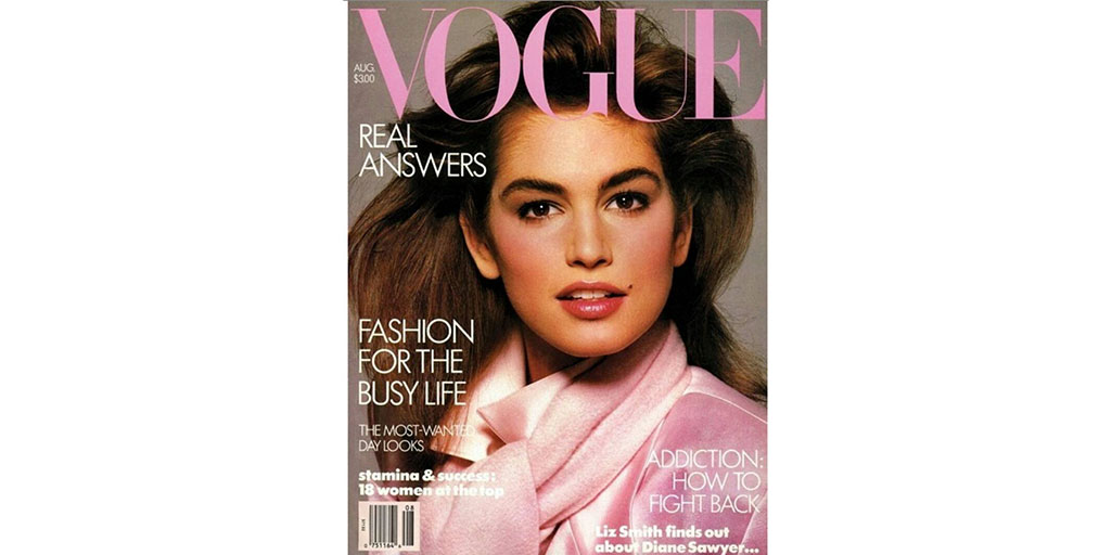 Un gran #TBT con <a href="/CindyCrawford/">Cindy Crawford</a> en la portada de <a href="/vogue/">Vogue Global Network</a> en agosto de 1986 #supermodel #vogue #cover