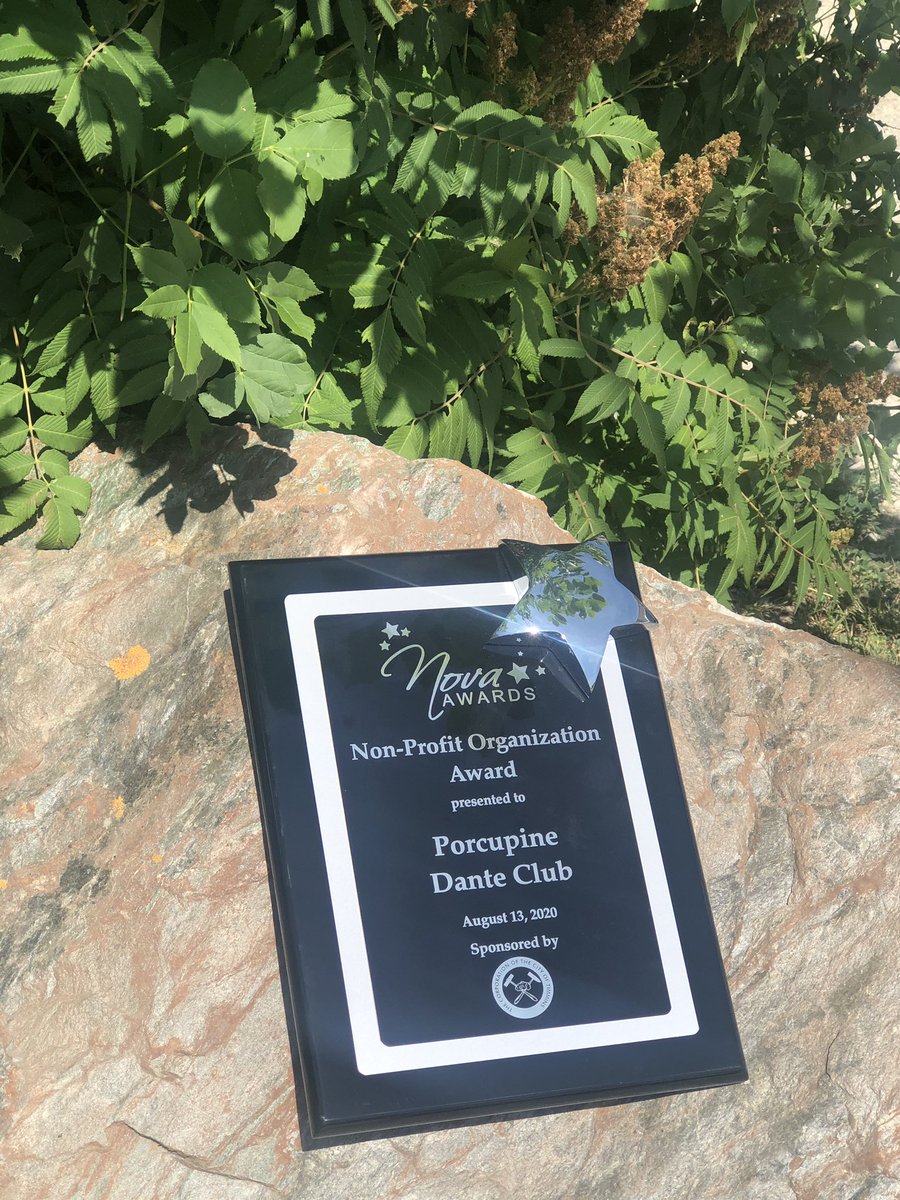 TimminsChamber's tweet photo. Congratulations to The Dante Club recipient of the @CityOfTimmins Non-Profit Award. #Nova2020 https://t.co/kBjVV6Sh0A