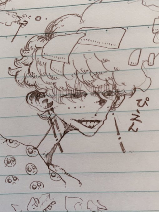#落書き 
鼻の描き方分かんないからとりあえずトガらせてる。 