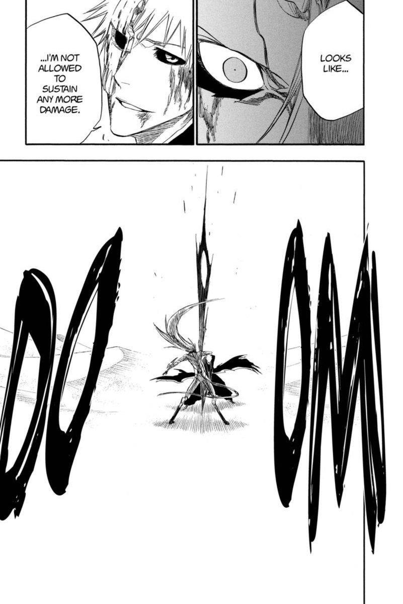 that Ichigo is able to regain the upper hand and maintain a lead throughout the duration of the battle. Orihime and Ichigo truly fortify each other in these chapters. Don’t get it twisted. Plenty of arguable asspulls in the series, but this wasn’t one of them.