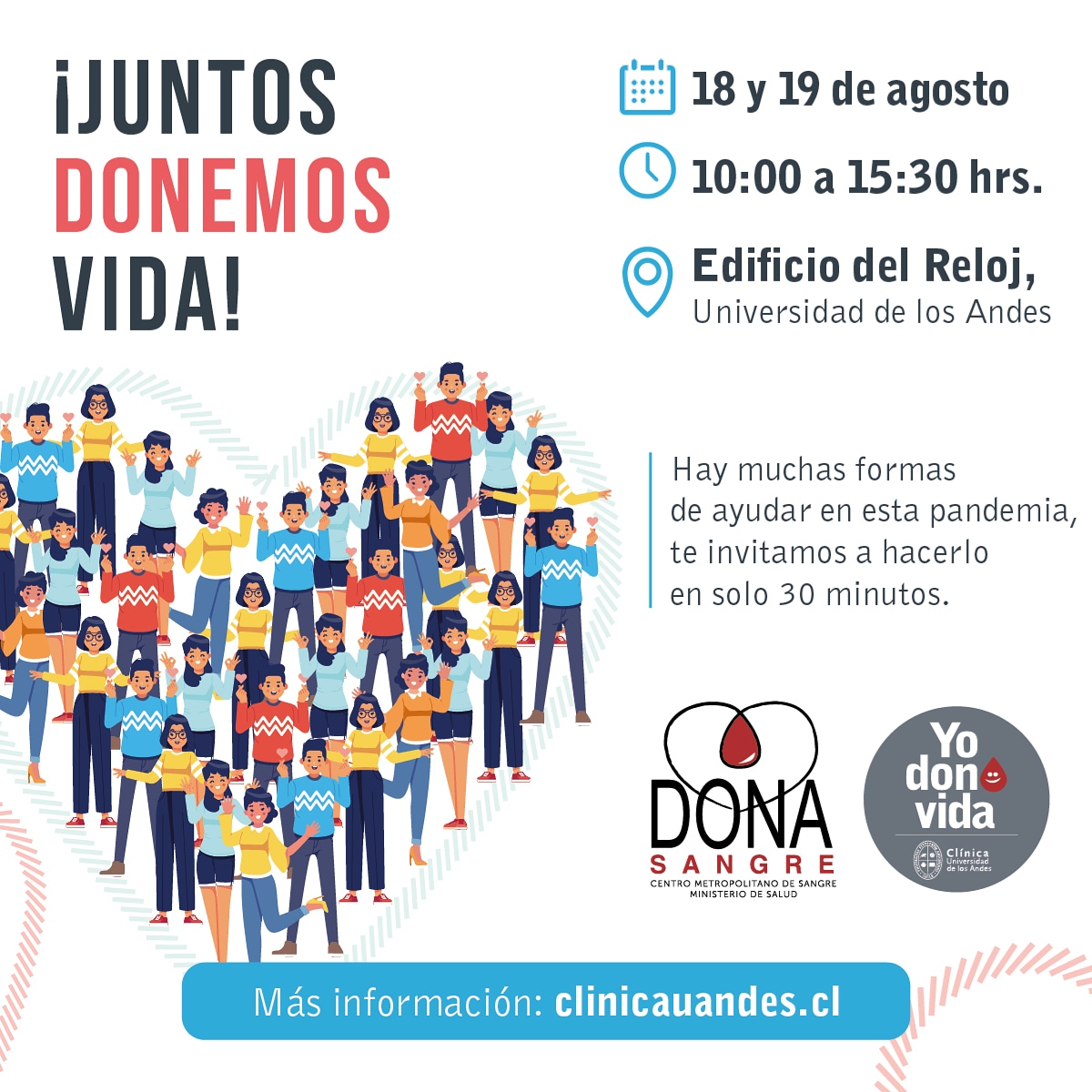 DonaSangreStgo's tweet photo. ¿Vives en Las Condes y quieres donar sangre?.

Entonces te invitamos a ti, a tus amigos y familia a sumarse en estas nuevas fechas que junto a @clinicauandes @uandes tenemos para ustedes

@sancarlosdeapoquindo https://t.co/9eoT95KEmh