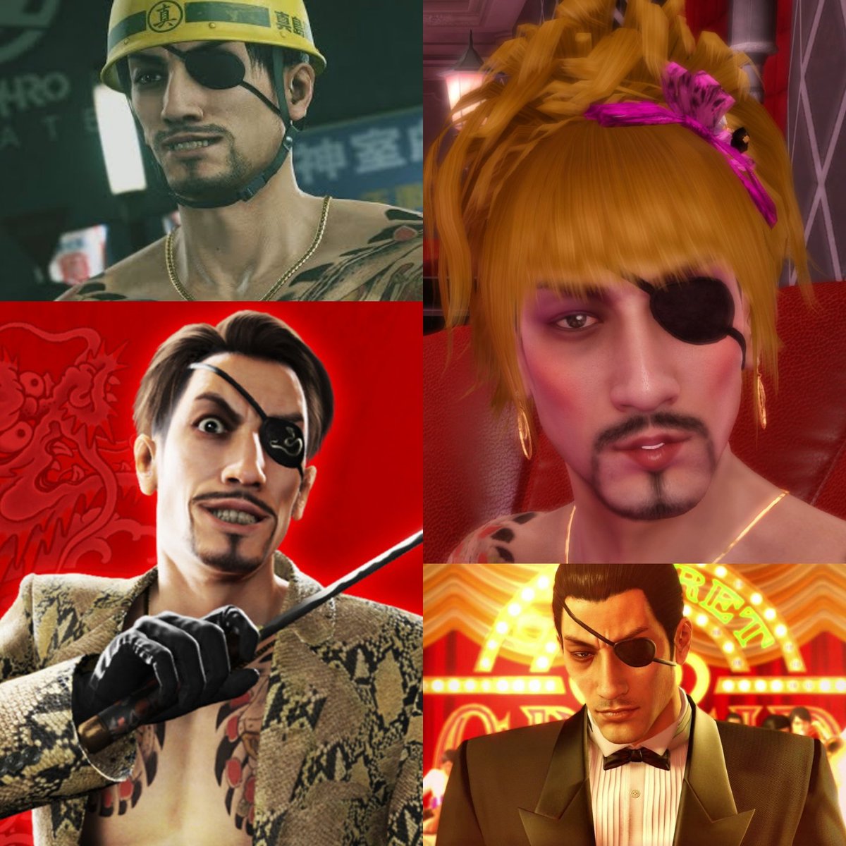 Timtam360's tweet photo. Four fictional characters that mean the world to me!~
(Had to do it.)

#fourcharacters #yakuzakiwami #yakuza0 #majimagoro #goromi https://t.co/8xpAPmOt6K