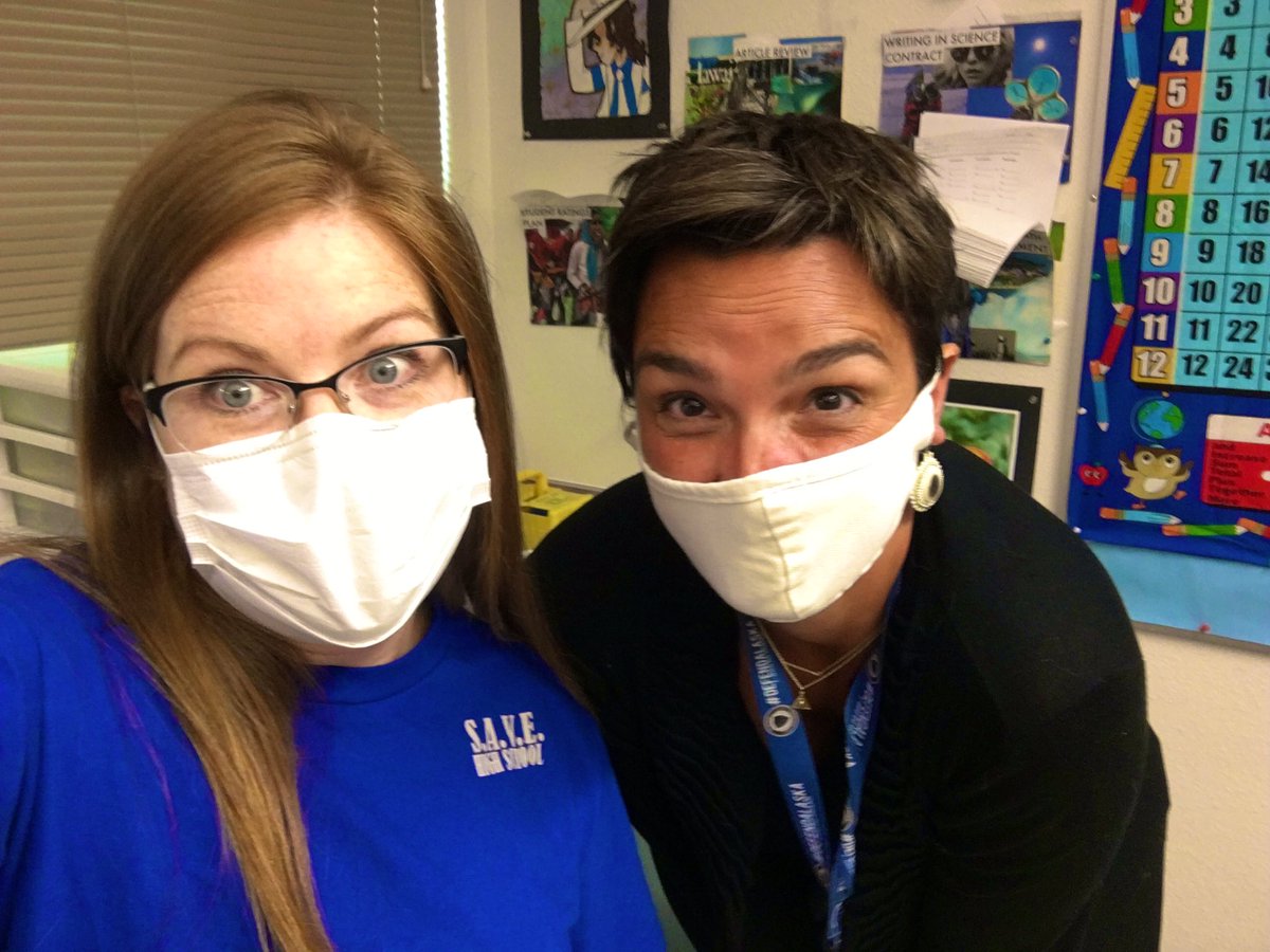 save_high's tweet photo. We’re back!! Save staff met today to plan for the new school year. We can’t wait to reconnect. #SaveHigh #WeCare #RockingTheMasks https://t.co/7cF9DLxyG4