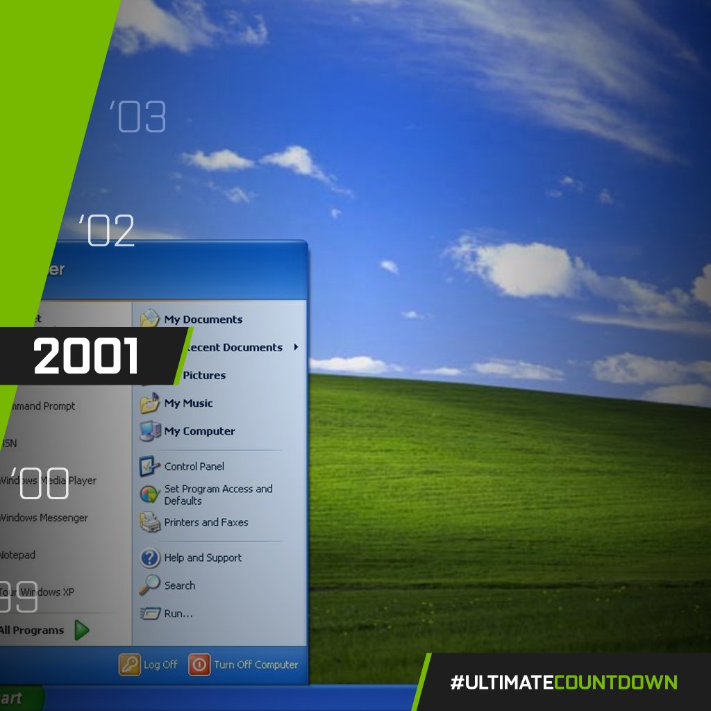 Nvidia Geforce Jp على تويتر Windows Xp が登場 ゲームに最適なのだけれど この標準の壁紙はあまり記憶に残らないかもしれないなぁ Ultimatecountdown 究極のカウントダウン