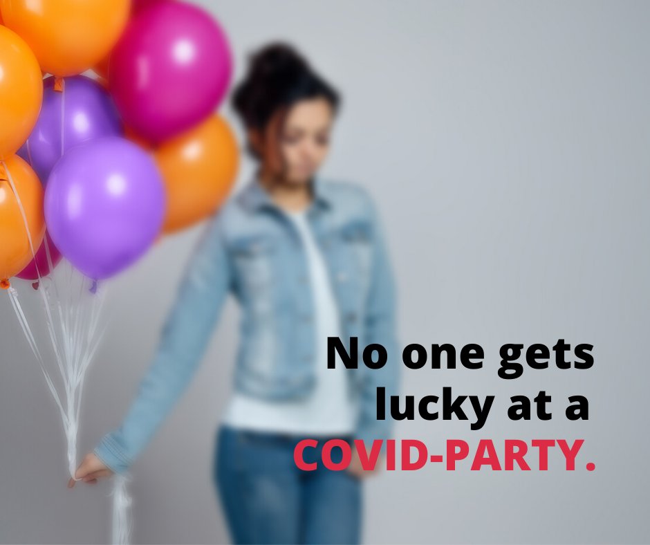 Regardless of the hype, nothing good comes from risking your luck with COVID. Be responsible, follow CDC guidelines, and distance yourself from parties. For more information, visit bddy.me/3fTkvcD.
