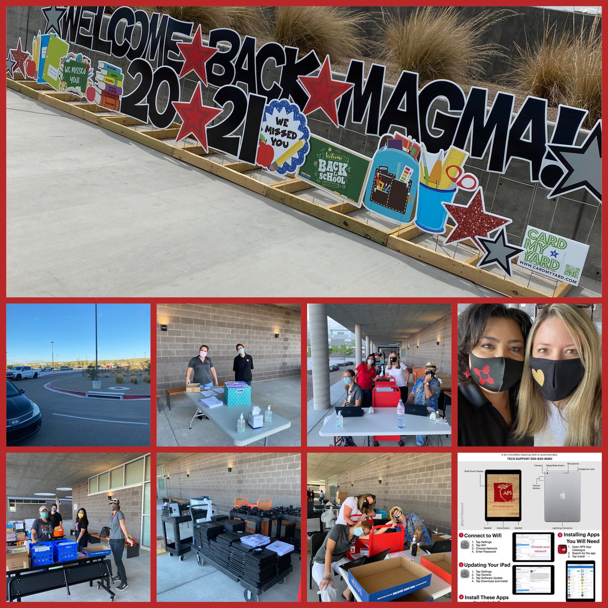 Day one of the3V distribution of iPads, Chromebooks, and instructional materials for our families! Day 2 tomorrow! #3VHeat <a href="/ABQschools/">Albuquerque Public Schools</a>