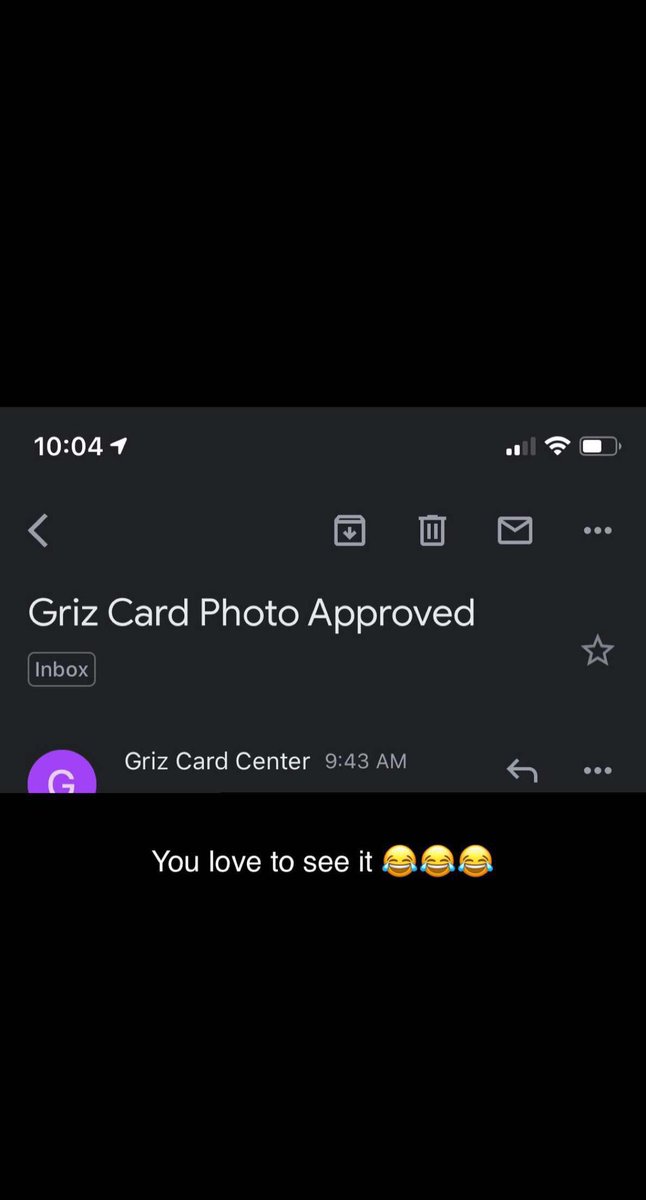 BillJaeger1's tweet photo. I tried to pull a sneaky and have the ‘Cats logo in my griz student ID card. The Griz Card office was having none of that shit 😂 https://t.co/EahdEH6EOL