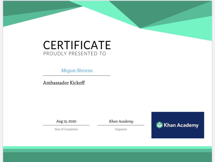 Great kick off today ! Excited to be a <a href="/khanacademy/">Khan Academy</a> Ambassador for a second year ! #palisd