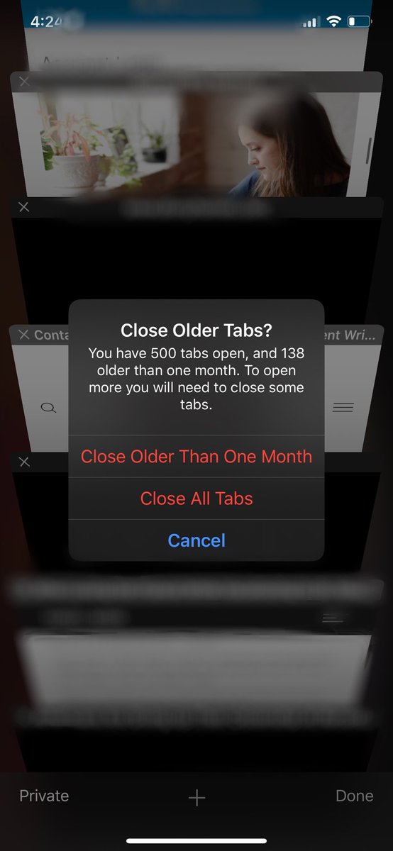 TimberleyJ's tweet image. Why is this my life? Just in case you’re wondering, you can have 500 tabs open on your iPhone.   I research &amp;amp; read a lot of blogs.      😭😂😂 #teamiphone #Apple #multitasking