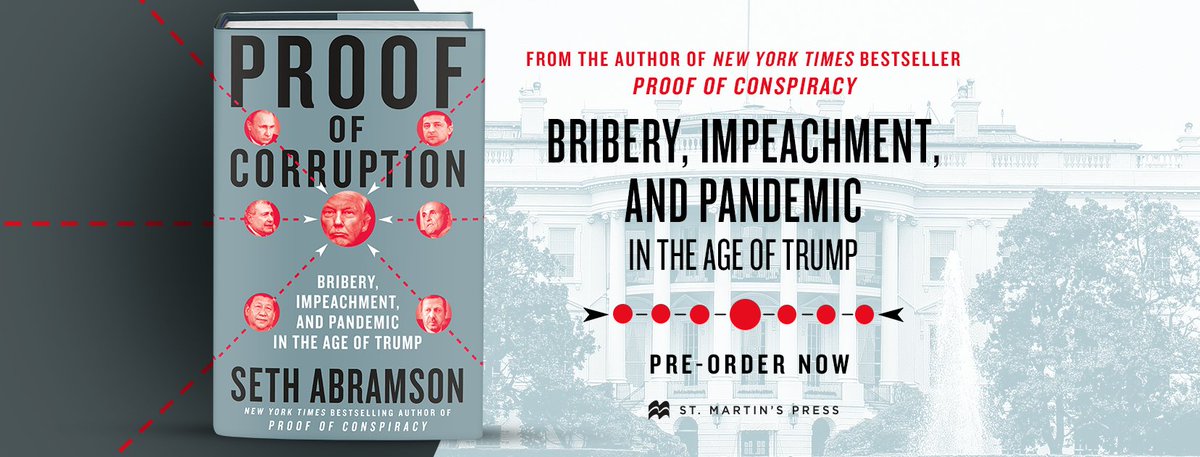 (PROOF OF CORRUPTION—CHAPTER 42). I'm trying something new today: publishing a book excerpt directly to Twitter. I hope you'll RETWEET this thread so everyone can read about Trump's offenses during the COVID-19 scandal. A preorder link is in my bio and at the end of the excerpt.