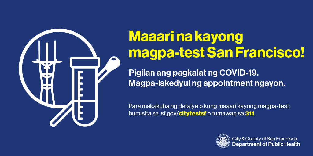 SF_emergency's tweet photo. COVID-19 testing helps reduce community spread. If you have symptoms you should contact your healthcare provider first to get tested. #GetTestedSF sites provide free tests to uninsured SF residents & workers. #StopTheSpreadSF and #ProtectOurCommunity: https://t.co/v2QlZ8U69V https://t.co/ngR4oRa8YX