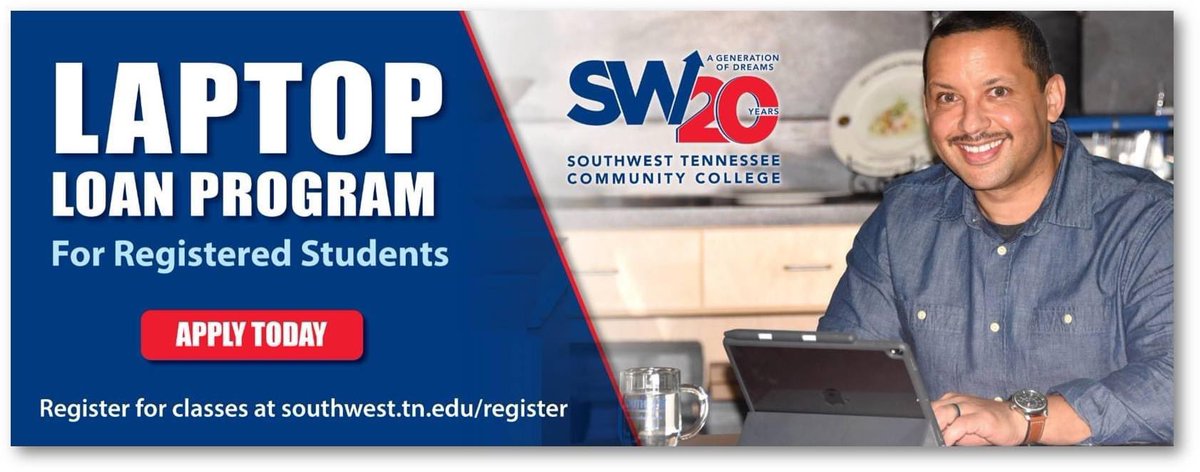 REGISTER FOR CLASSES TO APPLY FOR THE LAPTOP LOAN PROGRAM TODAY! Classes start August 24.Don’t have a computer? It’s OK, but act today!  Devices will be distributed next week. Degree-seeking students who are REGISTERED are eligible to borrow a device. For more information about