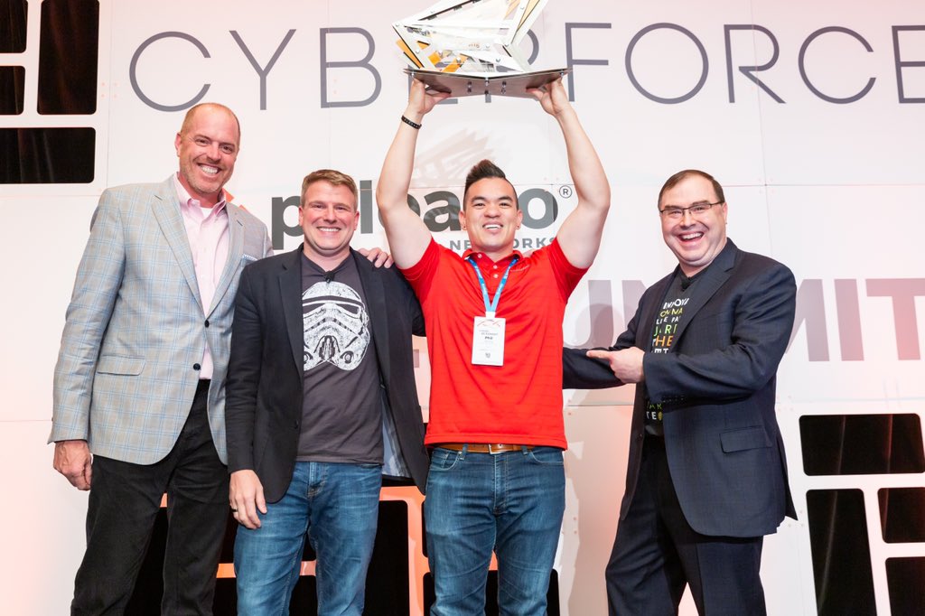 MariaDalasio's tweet photo. Our #CYBERFORCE program is amazing! Membership is exclusive & earned in the field, so quite the phenomenal achievement ๐ Meet Phil Wong, @PaloAltoNtwks 2019 Ultimate Hero now https://t.co/2Xqj7TCtEf
#cyberforce #nextwavepartner #behindthemask https://t.co/zFdfigoGXk