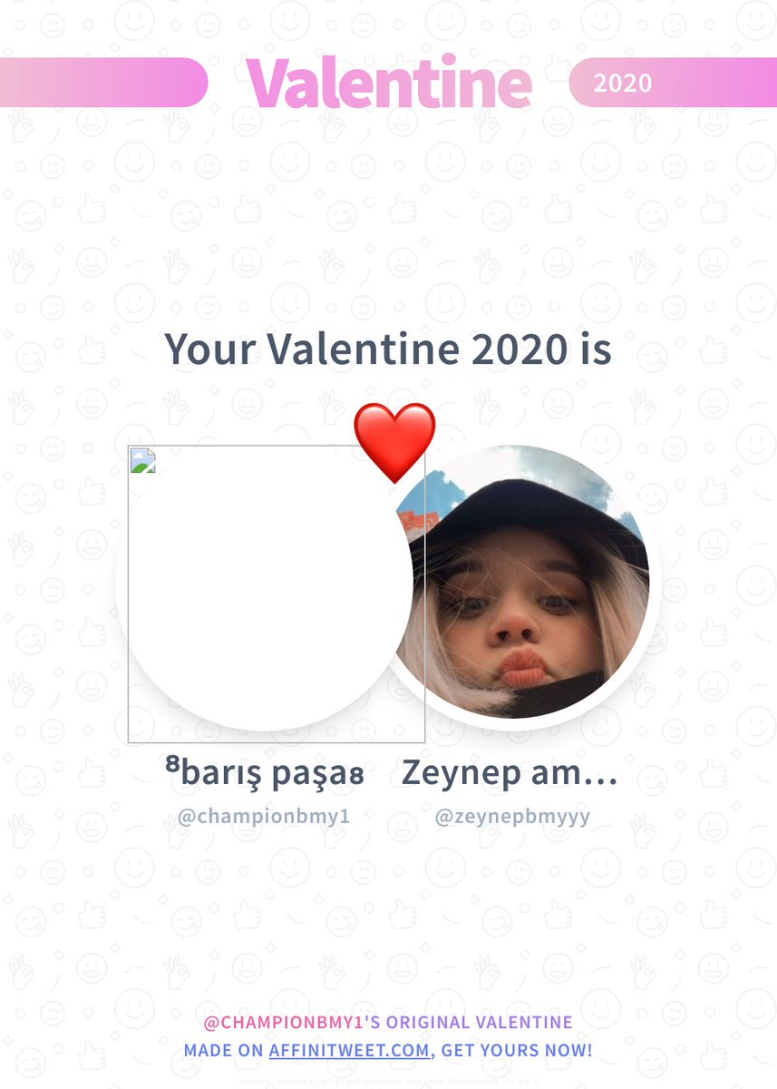 #Affinitweet Valentine
This year you're mine zeynepbmyyy! ❤️
And you, whom will be yours?
via affinitweet.com/valentine