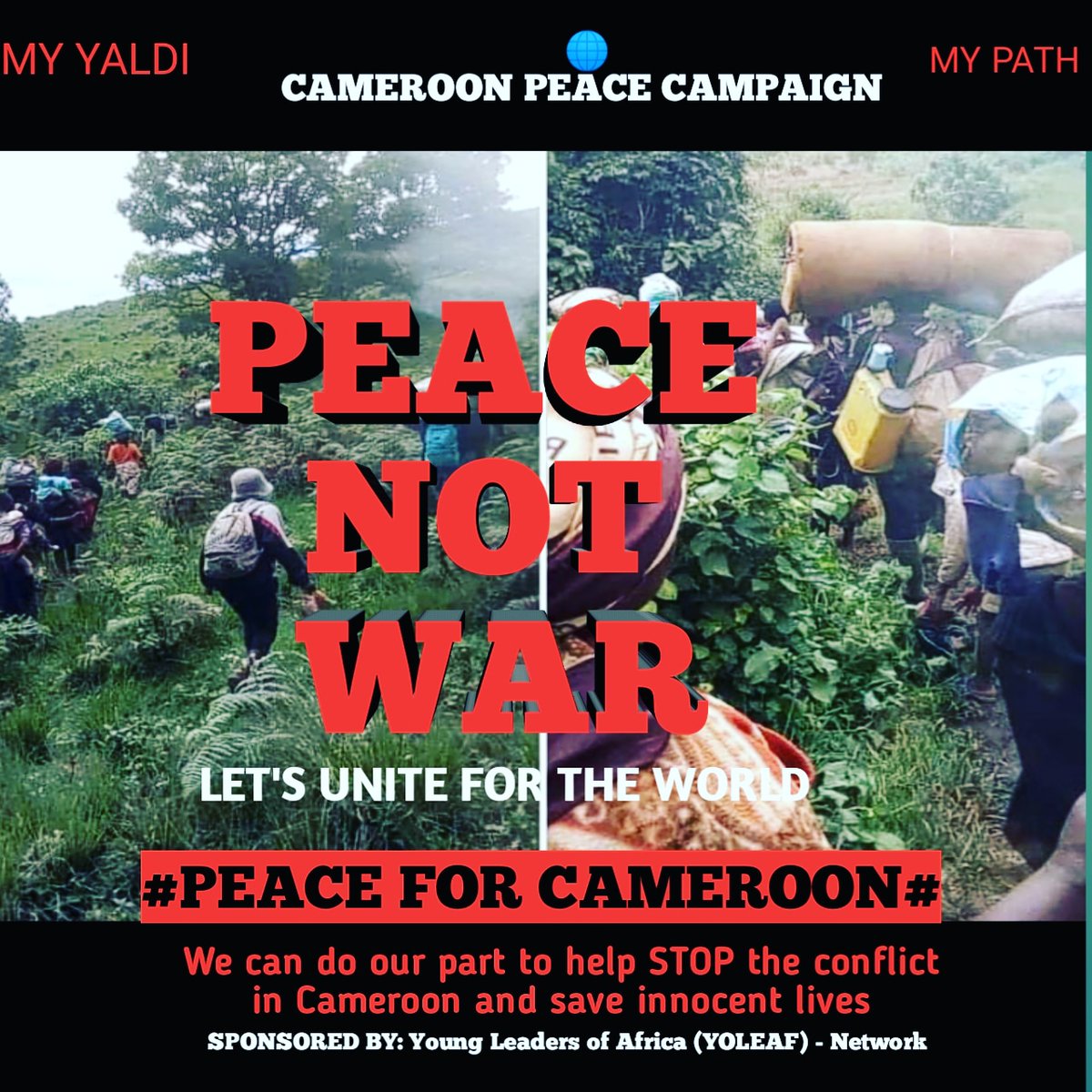 YoungYoleaf's tweet photo. Peace is not an option but a demand in CAMEROON cries the Young Leader of Africa (YOLEAF) - Network

The #African_Union #UnitedNation #France #BorisJohnson #DonaldTrump #cyrilramaphosa et al MUST LISTEN NOW🎙🎙🎙

#Peace4Cameroon
#OneCameroon #OnePeople
#YOLEAF2020 https://t.co/3rjcMMHBwF