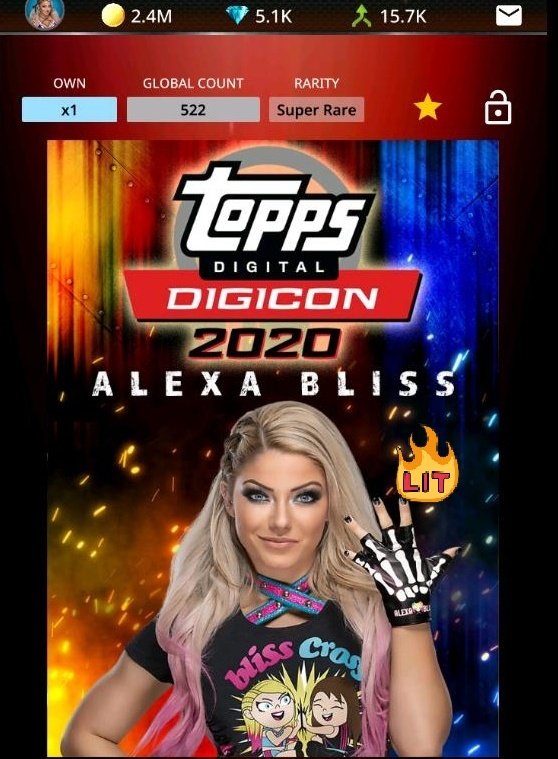 Era_Of_Bliss's tweet photo. Got the New Alexa Bliss #Digicon2020 Card and yes the Sasha Banks Editor's Choice Card
@ToppsSLAM https://t.co/qsnY94qlV6