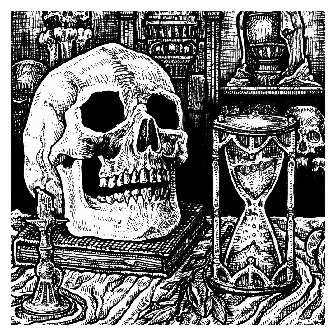 MiriamKarina's tweet photo. I forgot to post it here, I finished this commissioned piece yesterday, it took several months actually (because of my messy time management)

#illustration #art #ink #darkart #skulls https://t.co/uUCvqvFFfJ